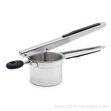 Non-slip Silicone Handle Stainless Steel Potato Masher